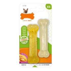 Giocattolo da mordere per cani Nylabone Moderate Chew Twin Termoplastico Pollo XS (2 pcs) di Nylabone, Giocattoli da mordere ...