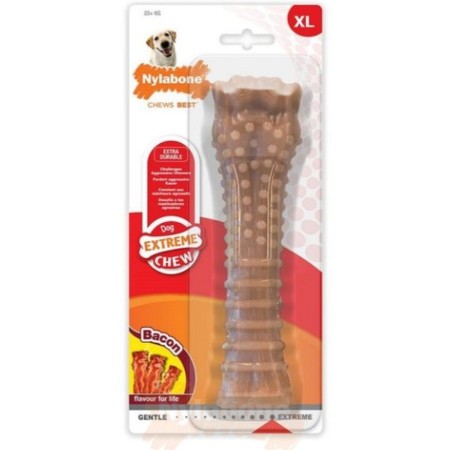 Dog chewing toy Nylabone Dura Chew Bacon Size XL Nylon by Nylabone, Biting toys - Ref: S6101454, Price: 14,50 €, Discount: %