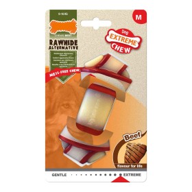 Beißring für Hunde Nylabone Rawhide Knoten M Rindfleisch von Nylabone, Beißspielzeuge - Ref: S6101487, Preis: 9,50 €, Rabatt: %