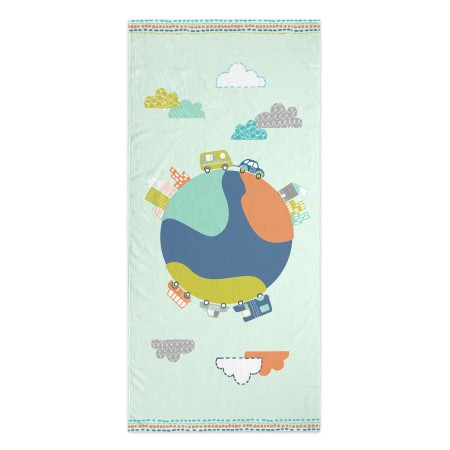 Bath towel HappyFriday Moshi Moshi Holidays Multicolour 70 x 150 cm by HappyFriday, Children's Bath Towels - Ref: D1611317, P...