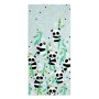 Bath towel HappyFriday Moshi Moshi Panda Garden Blue Multicolour 70 x 150 cm by HappyFriday, Children's Bath Towels - Ref: D1...