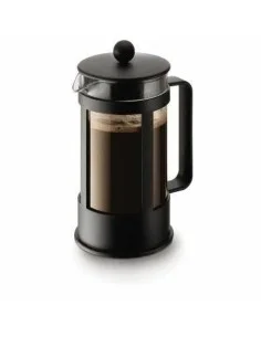 Cafetera de Émbolo DKD Home Decor Marrón Transparente Acero Inoxidable Vidrio de Borosilicato 350 ml 16 x 9 x 18,5 cm | Tienda24 Tienda24.eu