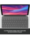 Teclado Bluetooth con Soporte para Tablet Logitech Combo Touch Gris Francés AZERTY | Tienda24 Tienda24.eu