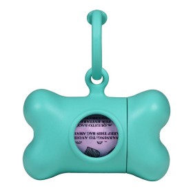 Dispenser di Buste per Animali Domestici United Pets Bon Ton Nano Classic Cane Acquamarina Plastica riciclata (6 x 3 x 4 cm) ...