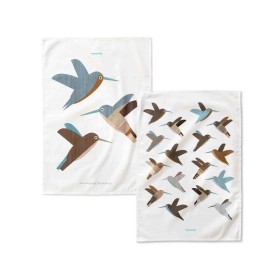 Kitchen Cloth HappyFriday Colibri delphinae Multicolour 70 x 50 cm (2 Units) by HappyFriday, Dish Cloth & Towels - Ref: D1611...