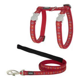 Cat Harness Red Dingo Style Red Strap Animal footprints by Red Dingo, Harnesses - Ref: S6103179, Price: 11,69 €, Discount: %