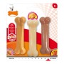 Mordedor de perro Nylabone Extreme Chew Value Pack Bacon Manteca de cacahuete Talla S Pollo Nylon (3 pcs) de Nylabone, Juguet...