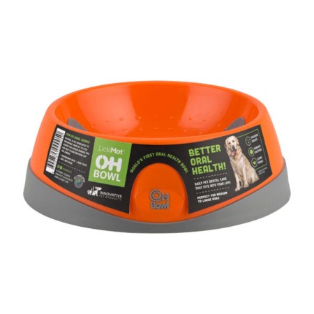 Ciotola per cani Lickimat Oh Bowl Arancio | Tienda24 - Global Online Shop Tienda24.eu