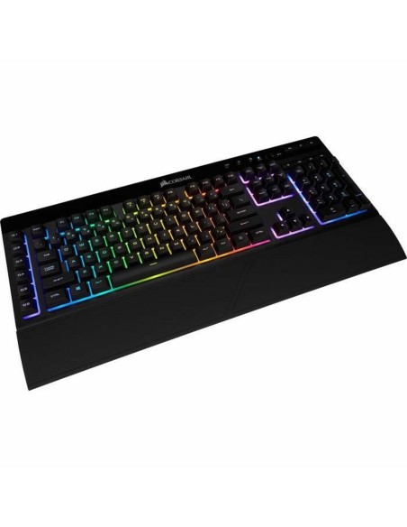 Teclado Corsair Azerty Francés Negro | Tienda24 Tienda24.eu