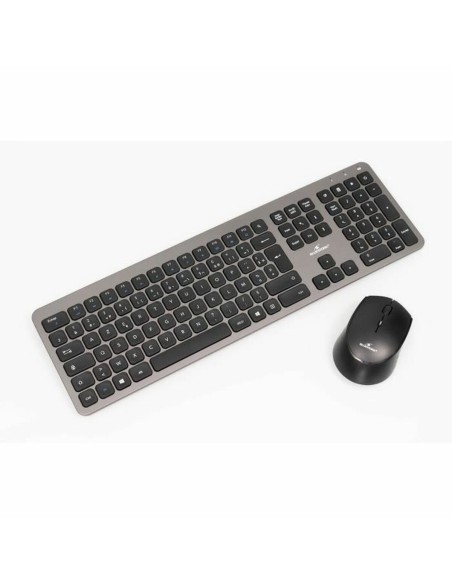 Clavier et souris sans fil Bluestork Easy Slim Gris | Tienda24 Tienda24.eu