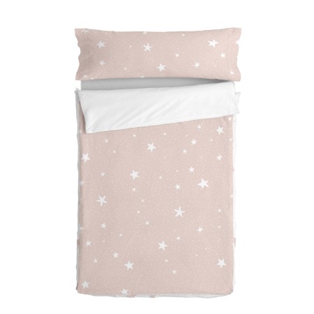 Saco Nórdico sin Relleno HappyFriday Basic Kids Little star Rosa 90 x 200 cm de HappyFriday, Sacos de dormir - Ref: D1611676,...