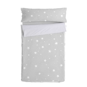 Bettbezug mit Füllung HappyFriday Basic Little Star Grau 90 x 200 cm von HappyFriday, Schlafsäcke - Ref: D1611678, Preis: 135...