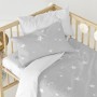 Drap housse HappyFriday BASIC KIDS Blanc Gris 70 x 140 x 14 cm Etoiles de HappyFriday, Draps et taies d'oreiller - Réf : D161...