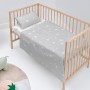 Juego de Sábanas HappyFriday Basic Kids Little star Gris Cuna de Bebé 2 Piezas de HappyFriday, Ropa de cama para cunas - Ref:...