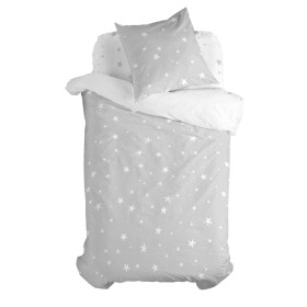 Parure de couette HappyFriday Basic Kids Gris Lit 1 persone 2 Pièces de HappyFriday, Couettes et housses de couette - Réf : D...