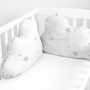 Protection du berceau HappyFriday Basic Kids Little star Gris 60 x 40 cm | Tienda24 - Global Online Shop Tienda24.eu