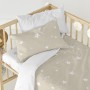 Lençol de baixo HappyFriday BASIC KIDS Branco Bege 60 x 120 x 14 cm Estrelas de HappyFriday, Lençóis e capas de almofadas - R...