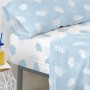 Sábana Bajera HappyFriday BASIC KIDS Azul 90 x 200 x 32 cm de HappyFriday, Sábanas y fundas de almohada - Ref: D1611740, Prec...