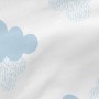 Fitted sheet HappyFriday BASIC KIDS Blue White 70 x 140 x 14 cm Clouds by HappyFriday, Sheets and pillowcases - Ref: D1611742...