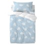 Duvet cover set HappyFriday Basic Kids Blue Baby Crib 2 Pieces | Tienda24 - Global Online Shop Tienda24.eu