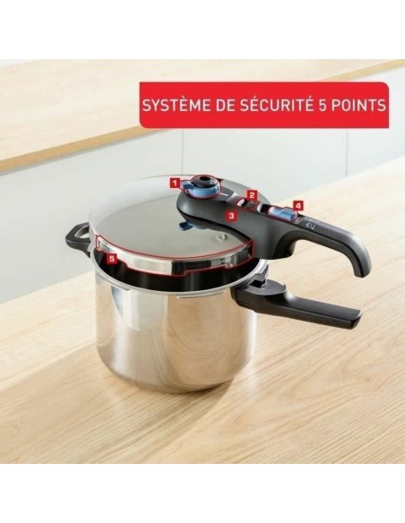 Pressure cooker Tefal 8 L Induction Stainless steel | Tienda24 Tienda24.eu