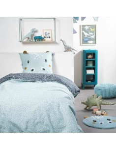 Parure de couette HappyFriday Basic Kids Gris Lit 1 persone 2 Pièces | Tienda24 Tienda24.eu