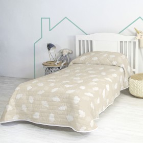 Bedspread (quilt) HappyFriday BASIC KIDS Beige 200 x 260 cm by HappyFriday, Blankets and bedcovers - Ref: D1611796, Price: 78...