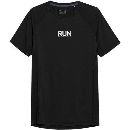 Camiseta de Manga Corta Hombre 4F Run Negro | Tienda24 - Global Online Shop Tienda24.eu