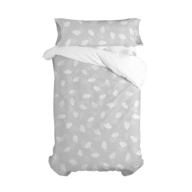 Parure de couette HappyFriday Basic Kids Gris Lit 1 persone 2 Pièces de HappyFriday, Couettes et housses de couette - Réf : D...