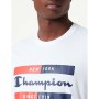 T-shirt à manches courtes homme Champion Crewneck Blanc | Tienda24 - Global Online Shop Tienda24.eu