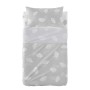 Conjunto de Lençóis HappyFriday Basic Kids Clouds Cinzento Berço de Bebé 2 Peças de HappyFriday, Roupa de cama para berços - ...