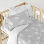 Fitted sheet HappyFriday Basic Clouds Grey 60 x 120 x 14 cm by HappyFriday, Sheets and pillowcases - Ref: D1611822, Price: 11...