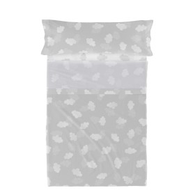 Jeu de draps HappyFriday Basic Kids Clouds Gris Lit 1 persone 180 x 270 cm 2 Pièces de HappyFriday, Draps et taies d'oreiller...