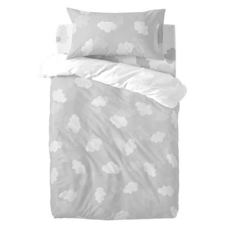 Duvet cover set HappyFriday Basic Kids Grey Baby Crib 2 Pieces by HappyFriday, Quilts and quilt covers - Ref: D1611828, Price...