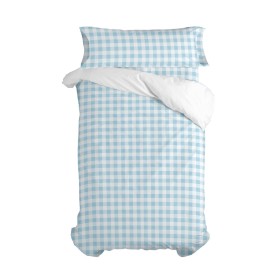 Duvet cover set HappyFriday Basic Kids Blue Single Gingham 2 Pieces by HappyFriday, Quilts and quilt covers - Ref: D1611840, ...