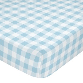 Fitted sheet HappyFriday BASIC KIDS Blue 105 x 200 x 32 cm by HappyFriday, Sheets and pillowcases - Ref: D1611846, Price: 23,...