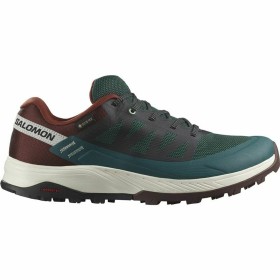 Chaussures de Running pour Adultes Salomon Outrise Bordeaux Vert foncé GORE-TEX Montagne de Salomon, Plein air et sport - Réf...