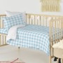 Bettbezug-Set HappyFriday Basic Kids Blau Babybettchen Vichy 2 Stücke von HappyFriday, Bettdecken und Bettdeckenbezüge - Ref:...