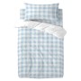 Duvet cover set HappyFriday Basic Kids Blue Baby Crib Gingham 2 Pieces by HappyFriday, Quilts and quilt covers - Ref: D161185...