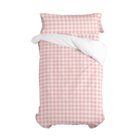 Parure de couette HappyFriday Basic Kids Rose Lit 1 persone Vichy 2 Pièces de HappyFriday, Couettes et housses de couette - R...