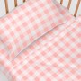 Bedding set HappyFriday Basic Kids Vichy Pink Baby Crib 2 Pieces by HappyFriday, Bed linen for cots - Ref: D1611869, Price: 1...