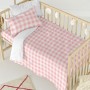 Parure de couette HappyFriday Basic Kids Rose Lit de bébé Vichy 2 Pièces | Tienda24 - Global Online Shop Tienda24.eu