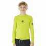 Maglia a Maniche Corte per Bambini Rip Curl Corps L/S Rash Vest Giallo Surf Lycra di Rip Curl, Bambino - Rif: S64110485, Prez...