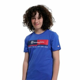 T-shirt à manches courtes enfant Champion Crewneck Bleu de Champion, T-shirts - Réf : S64110491, Prix : 13,48 €, Remise : %