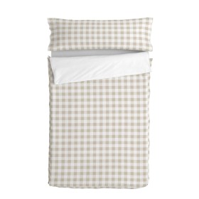 Quilted Zipper Bedding HappyFriday Basic Beige 105 x 200 cm Gingham by HappyFriday, Slumber Bags - Ref: D1611907, Price: 161,...