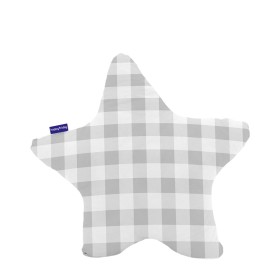 Cushion HappyFriday Basic Grey Star Gingham 50 x 50 cm by HappyFriday, Back & Body Pillows - Ref: D1611911, Price: 10,30 €, D...