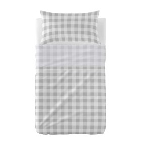 Set di Lenzuola HappyFriday Basic Kids Vichy Grigio Culla Neonato 2 Pezzi di HappyFriday, Biancheria da letto per culle - Rif...