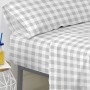 Fitted bottom sheet HappyFriday Basic Kids Grey 105 x 200 x 32 cm Gingham by HappyFriday, Sheets and pillowcases - Ref: D1611...