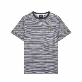 Camisola de Manga Curta Lyle & Scott V1-Breton Stripe Branco Azul Marinho Homem de Lyle & Scott, T-shirts - Ref: S64110599, P...