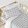 Duvet cover set HappyFriday Basic Kids Grey Baby Crib Gingham 2 Pieces by HappyFriday, Quilts and quilt covers - Ref: D161193...